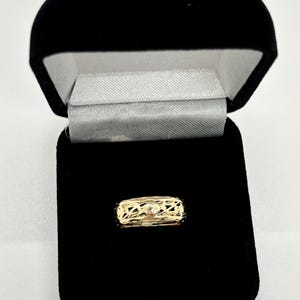 14K Yellow Gold Thick Band Ring