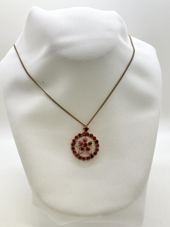 Ruby Pendant - 22K Solid Yellow Gold - image 2
