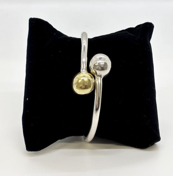 Sterling Silver Crossover Bangle Bracelet - image 1