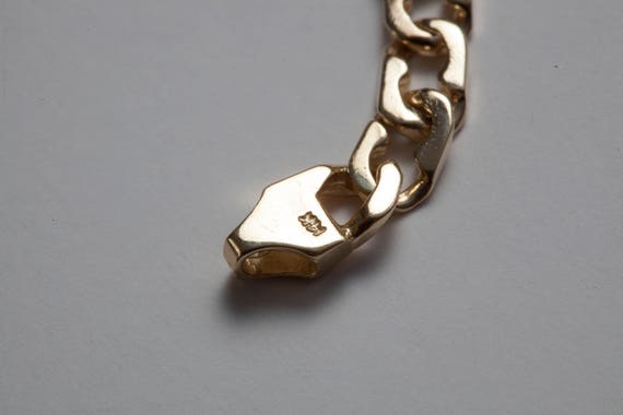 14K Solid Gold Link Bracelet - image 5