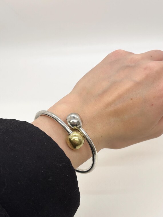 Sterling Silver Crossover Bangle Bracelet - image 7