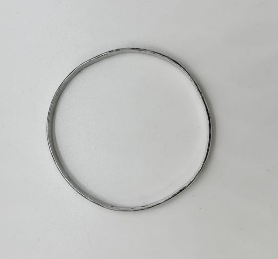 Simple Sterling Silver Bangle Bracelet - image 7