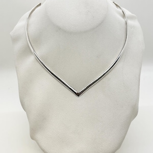 Sterling Silver Open Choker Necklace – 6&quot; Sleek Style
