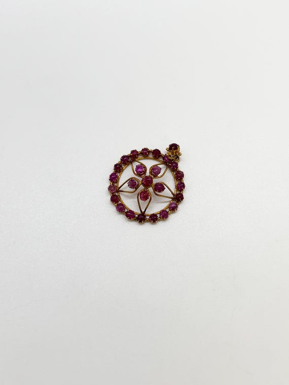 Ruby Pendant - 22K Solid Yellow Gold - image 5