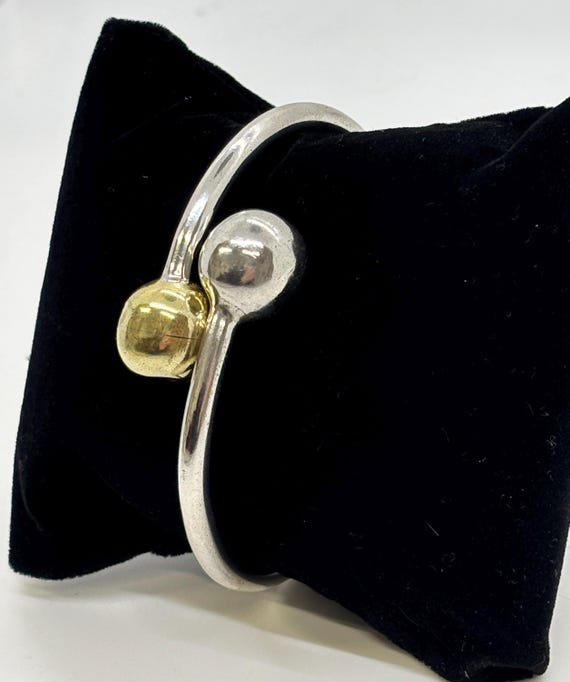 Sterling Silver Crossover Bangle Bracelet - image 3