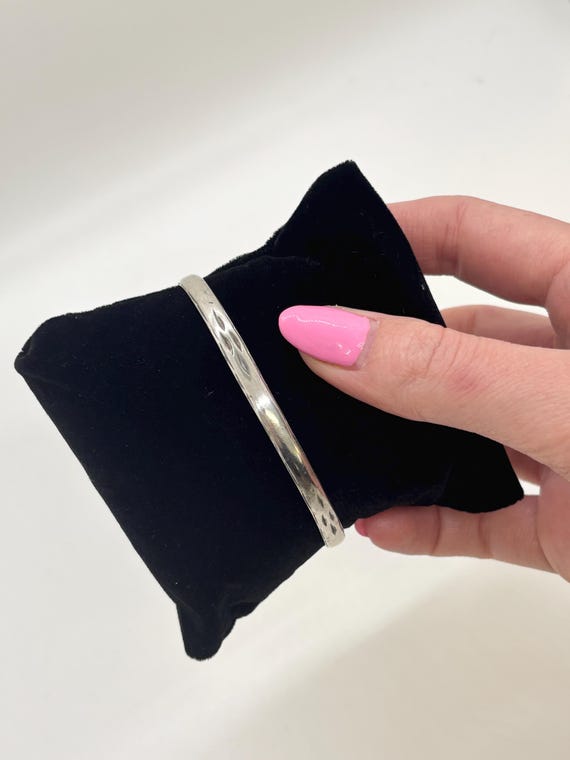 Simple Sterling Silver Bangle Bracelet - image 5