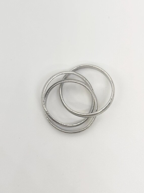 Unique Interlocking Ring | Sterling Silver, Size 5 - image 7