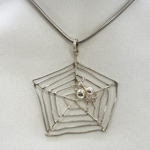 Spider Web Pendant | Sterling Silver