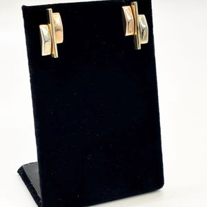 14K Tri-Color Gold Earrings