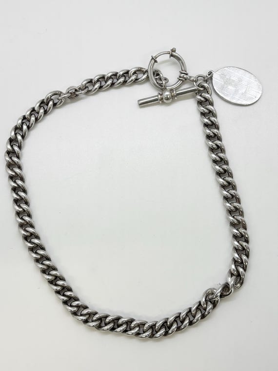 Sterling Silver Monogram Pendant Necklace – Signed “R… - Gem