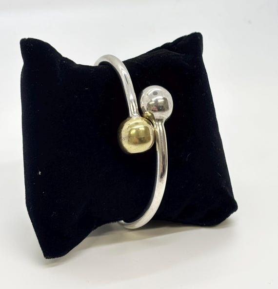 Sterling Silver Crossover Bangle Bracelet - image 2