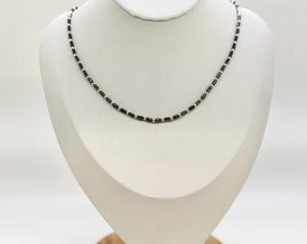 Handmade Hematite & Gold Beaded Necklace