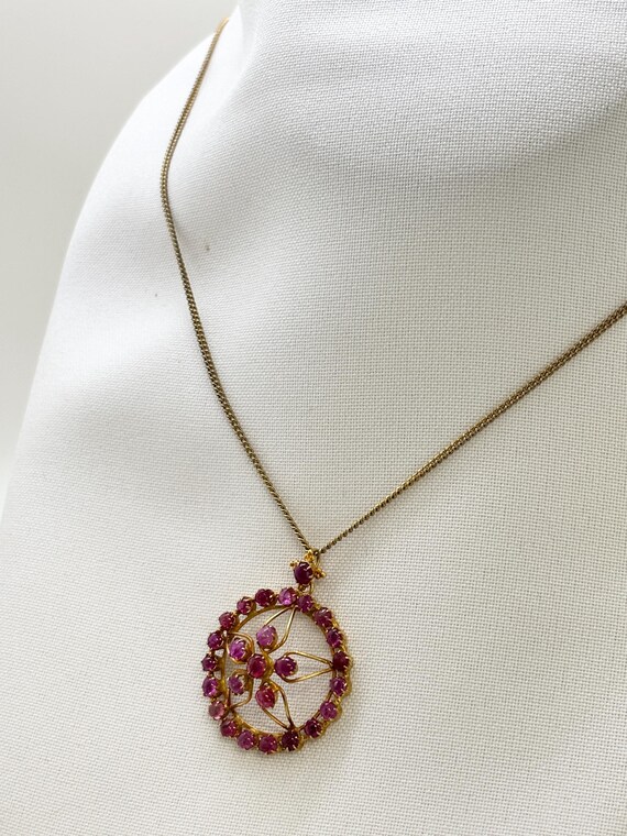 Ruby Pendant - 22K Solid Yellow Gold - image 4
