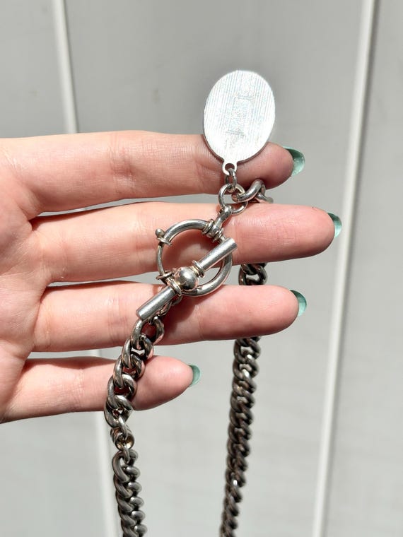 Sterling Silver Monogram Pendant Necklace – Signed “R… - Gem