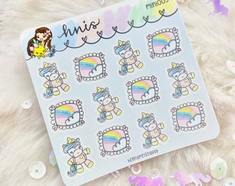 MINI005 - Pillows + Plushie (12 Stickers) || Ready To Ship || hernameisSavvy || Premium Sticker Paper | Planner Stickers || handlettered