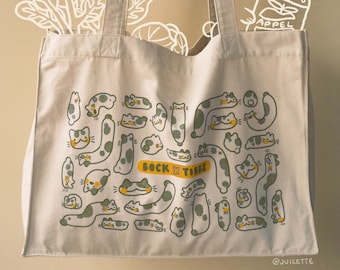 BOCK x TIBBS — shopper tote bag, green + yellow version