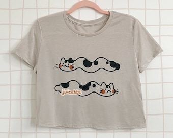 SQUIGGLE CATS — crop top