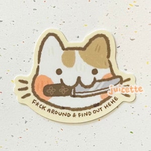 fxck around and find out hehe — vinyl sticker