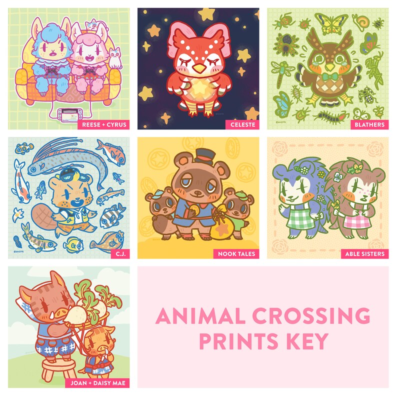 CELESTE Animal Crossing Prints Etsy