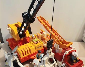 Lote grande de ayudantes de husky vintage de Fisher Price