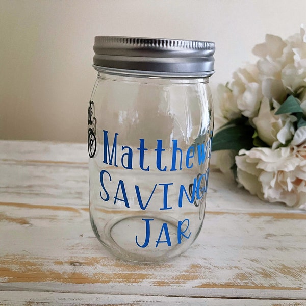 Personalised Savings Jar Money Saving Jar Piggy Bank Money Box