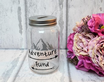 Adventure Fund Money Saving Jar Piggy Bank Money Box
