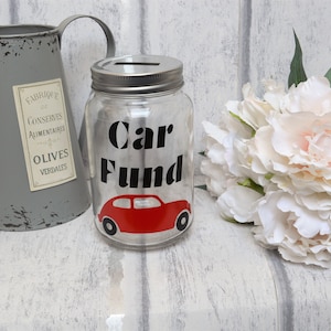 Handmade Car Fund Money Saving Jar Piggy Bank Money Box