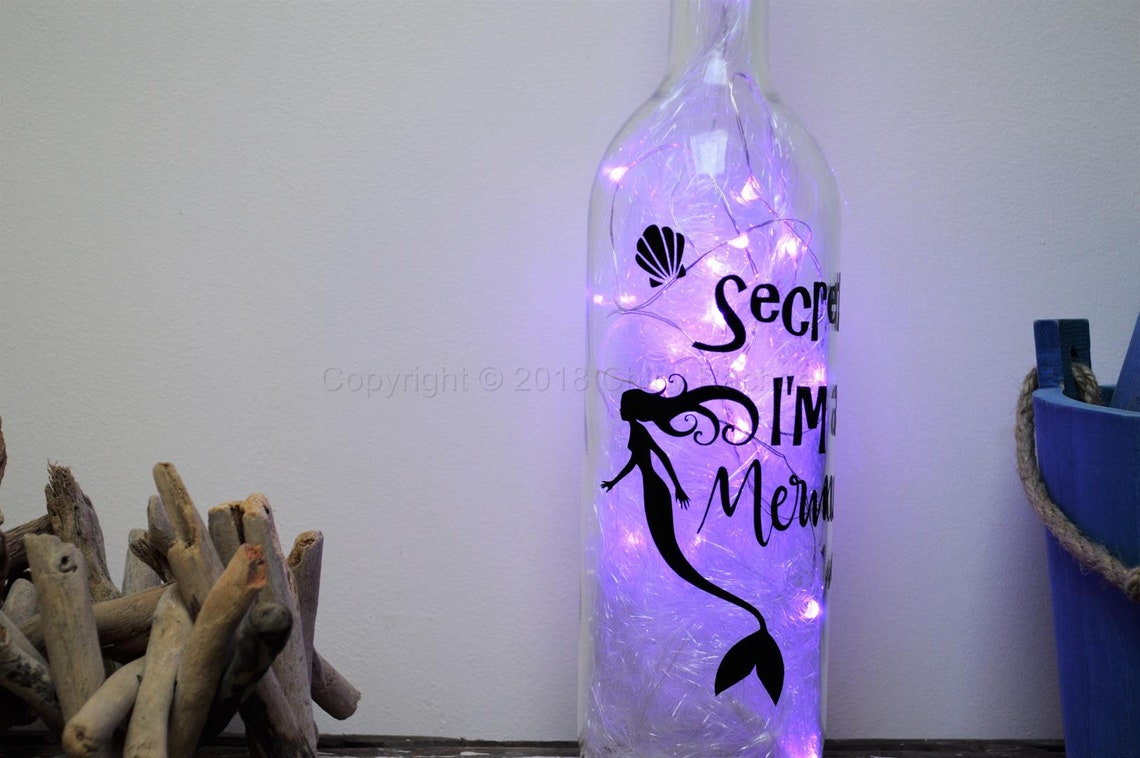 Hand Decorated Light up Wine Bottle With LED Fairy Lights. Etsy