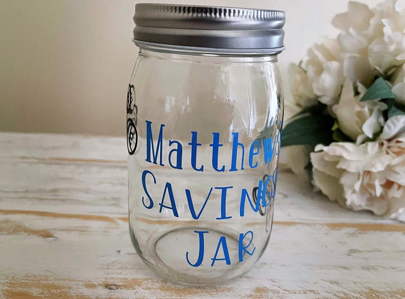 Personalised Savings Jar Money Saving Jar Piggy Bank Money Box image 2