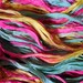 10 Yards,  Happy Colors,,  Sari Silk Ribbon Skein,  Vibrant Colors,  from India,  Fairly Traded