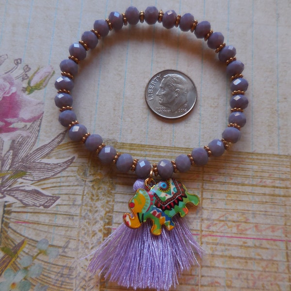 Sophie's Elephant Bracelet,  Beaded Bracelet,