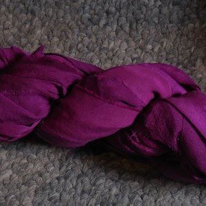 10 yards,  Luxury Chiffon Skein, Boysenberry,  Fair Trade