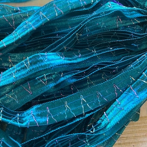 8 Yards,  Berlini , Rich Teal, Tinkerbella  ,  Italian Ribbon,