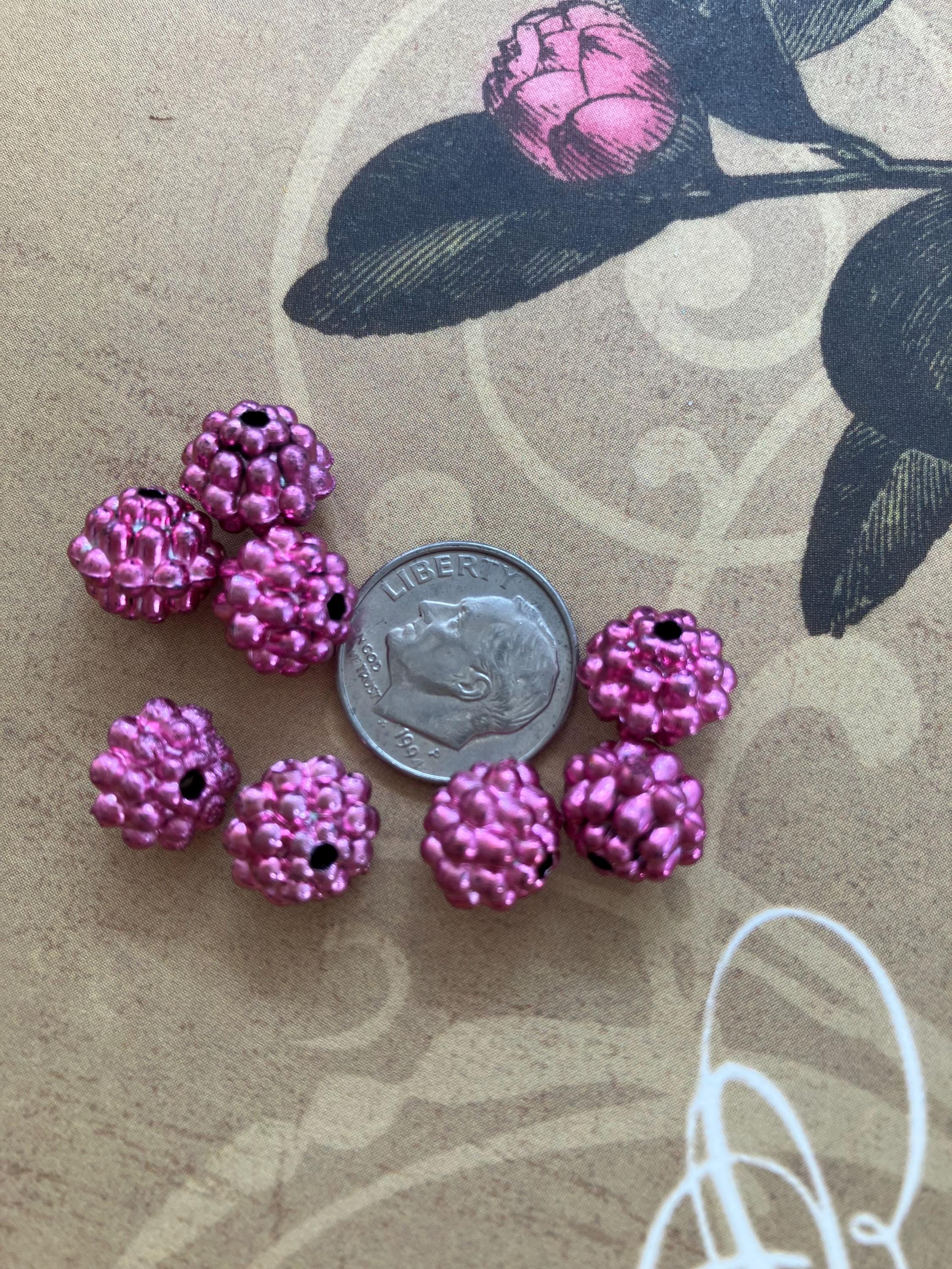 The Pink Raspberry Strathroy 8 Bright Little Pink Raspberries for Jewelry Making, Bright Pink - Etsy