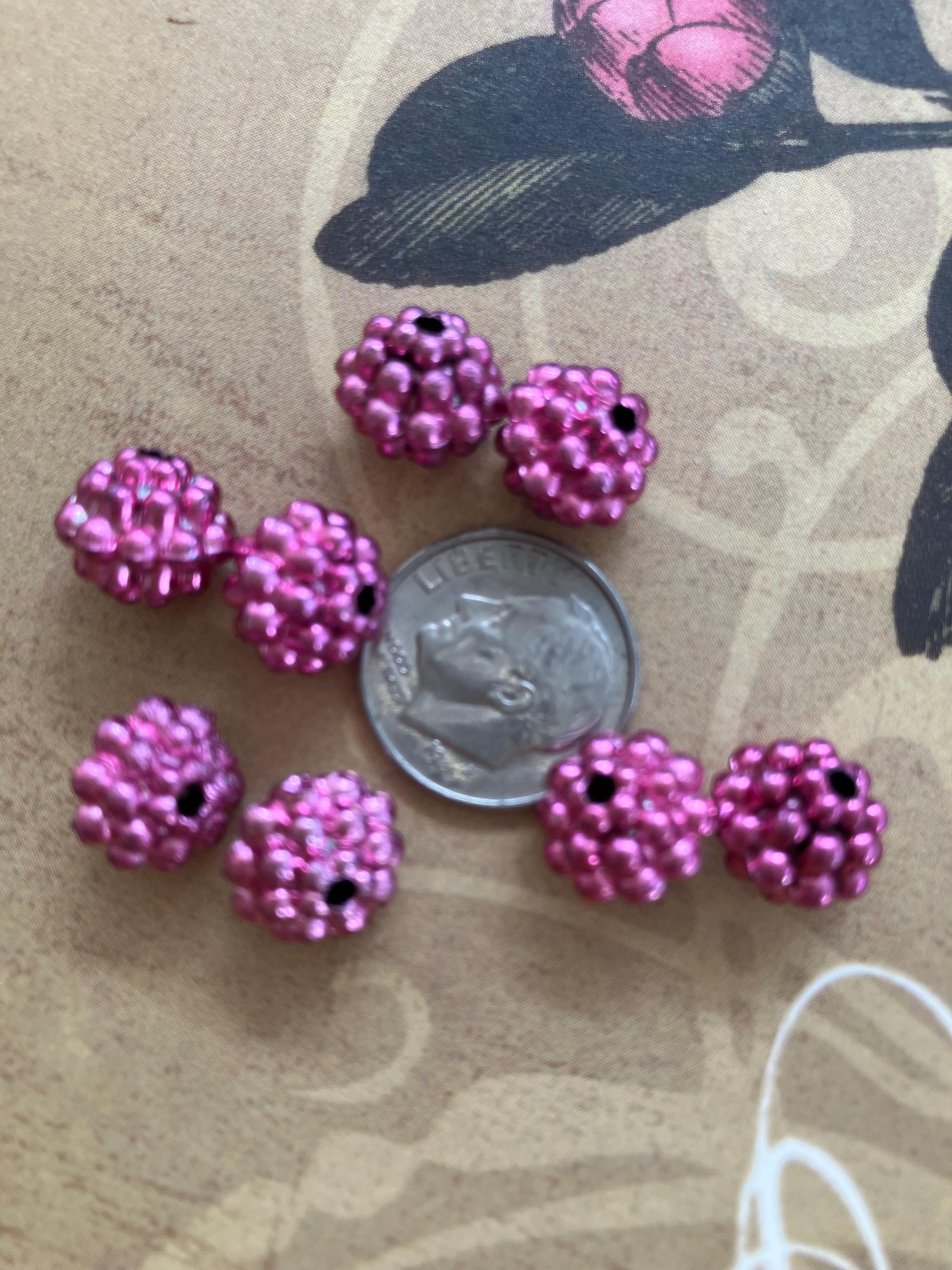 The Pink Raspberry Strathroy 8 Bright Little Pink Raspberries for Jewelry Making, Bright Pink - Etsy