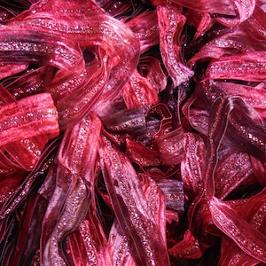 4 Yards, Blazing Sunset,  Turkish Ribbon,  Red,