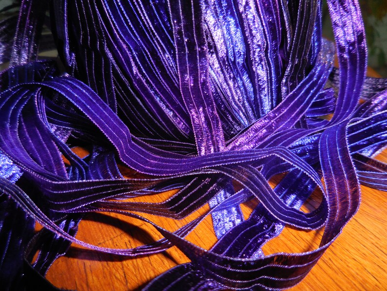 Jewelry making Italian Ribbon 4 Yards or More Grape