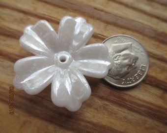 6 White flowers for Jewelry Making