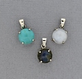 Semi Precious Pendant in sterling silver