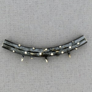 Textured and Oxidized Tube Bail, Enhancers, Designer sterling silver Components, Jewelry Supplies, Jewelry Making