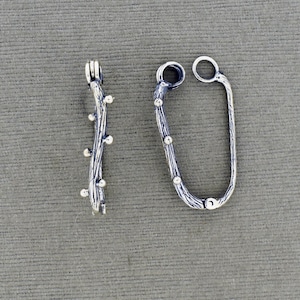 Sterling Silver Donut Bail: Hinged Jewelry Component