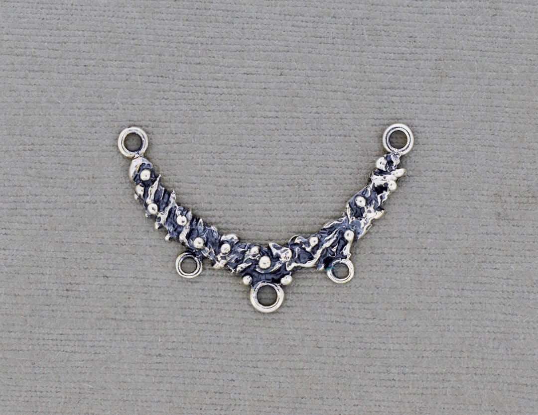 Triple Loop Centerpiece in Sterling Silver, Enhancers, Designer Sterling Silver Components, Boho