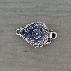 Sterling Silver Box Clasp with safety catch