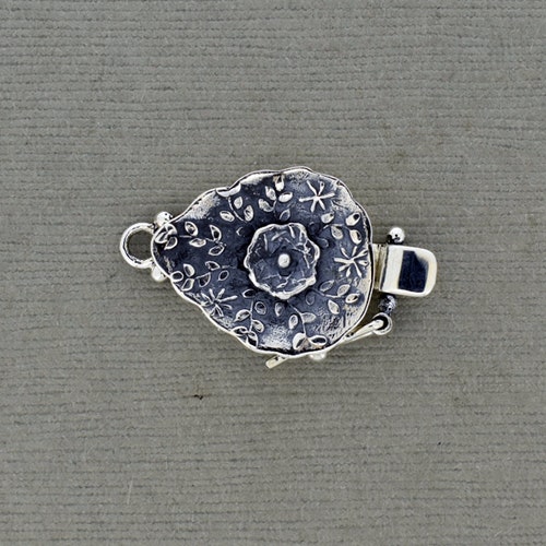 Fermoir boîte en argent sterling avec loquet de sécurité