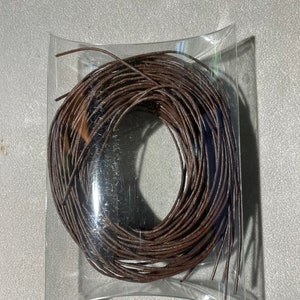 Brown Leather Substitute Strands: Knotting & Beading Cord - 8 ft (10 Pack)