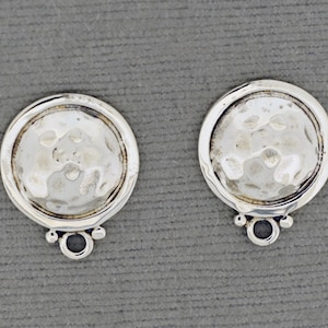 Hammered Sterling Silver Post With Texture (Pair), Earring Supplies, Designer Posts, Statement Findings, Boho Jewelry