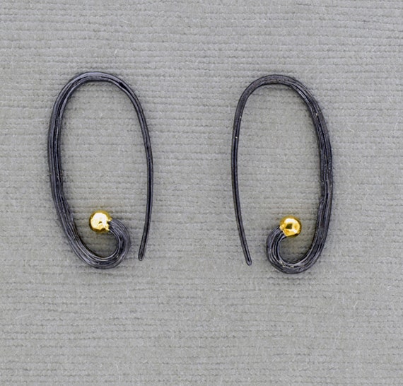 Buy Oxidized Sterling Silver Ear Wires, Jewelry Supplies, Jewelry