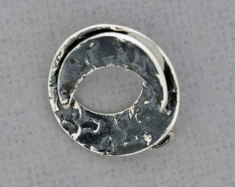 Concave Sterling Silver Toggle with Crescent Moon Disappearing Bar, Jewelry Supplies, Jewelry Making, DIY Jewelry