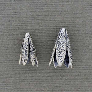 Sterlingzilver, getextureerde middelgrote kegel, kegels, kettingcomponenten, vergulde benodigdheden, sieradenbenodigdheden, sieraden maken