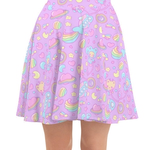 Cat & Bear&#39;s Space Travel Skater Skirt